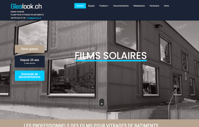 Glaslook films pour vitrages à Romont